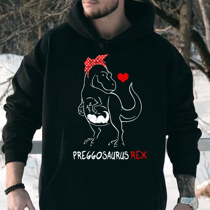 Official Pregosaurus Funny Dinosaur Pregnancy Halloween t-shirt hoodie