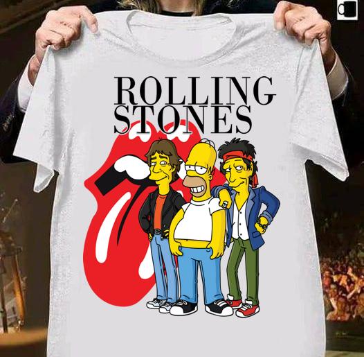 The Rolling Stones Simpsons Cartoon t-shirt shirt