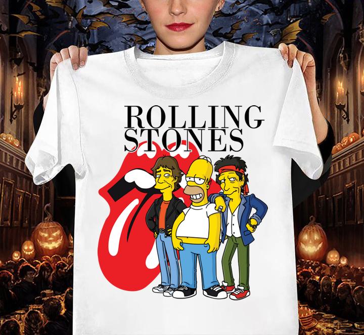 The Rolling Stones Simpsons Cartoon t-shirt woman shirt