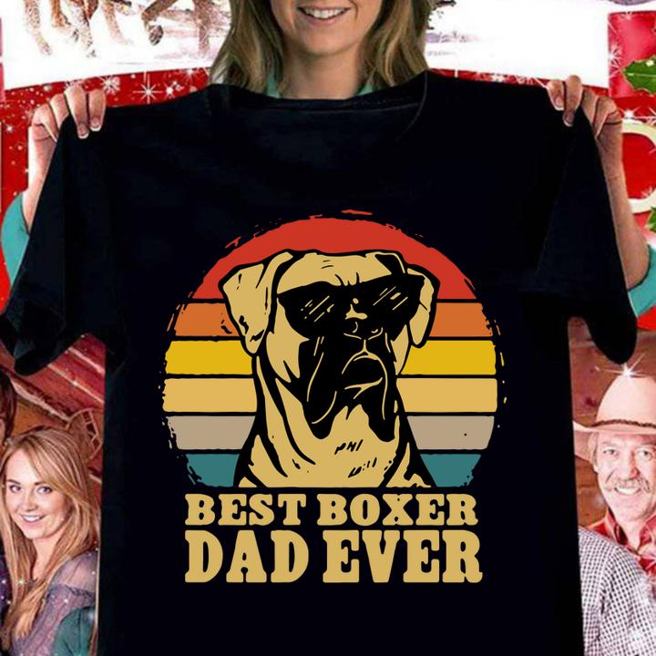 Vintage Best Boxer Dad Ever Father's Day t-shirt woman shirt