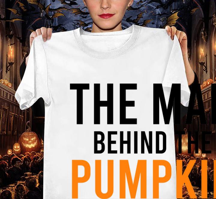 Pretty Mens Expecting The Man Behind The Pumpkin Halloween New Dad t-shirt woman shirt