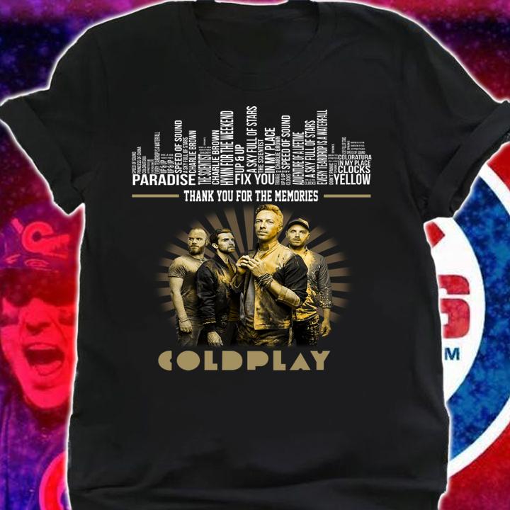 Thank You For The Memories Coldplay t-shirt shirt