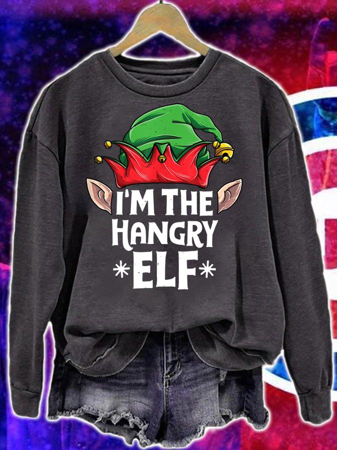 I'm The Hangry Elf Funny Christmas Family Matching Pajamas t-shirt sweatshirt