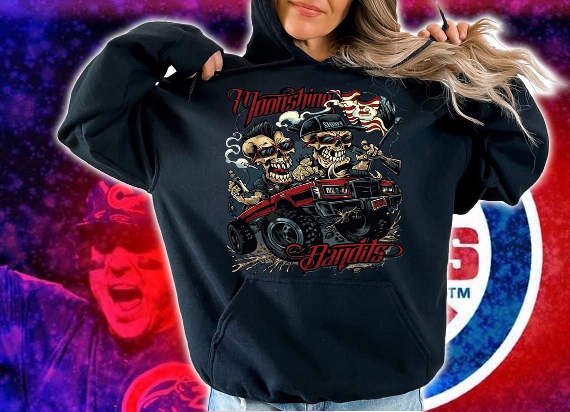 Moonshine Bandits Skeleton Jeep America t-shirt hoodie