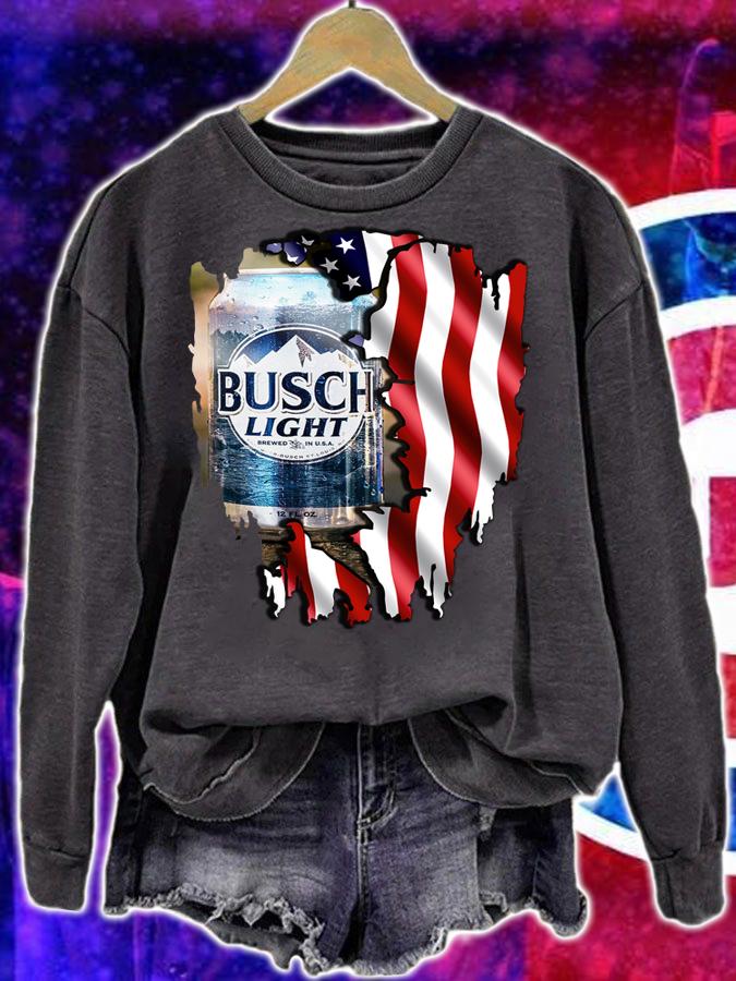 Brew City Beer Gear Busch Light In Usa Flag t-shirt sweatshirt