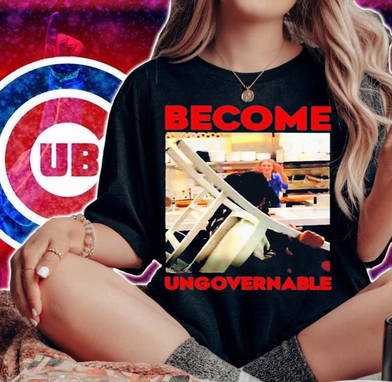 Become ungovernable waffle house tough shirt t-shirt woman shirt