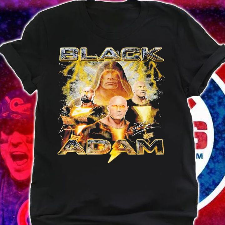 Black Adam signature pics shirt t-shirt shirt