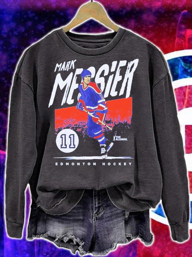 Mark Messier Edmonton Grunge NHLA Hockey Shirt t-shirt sweatshirt