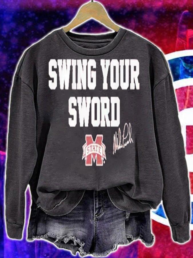 Mississippi State Mike Leach Swing Your Sword Signature Shirt t-shirt