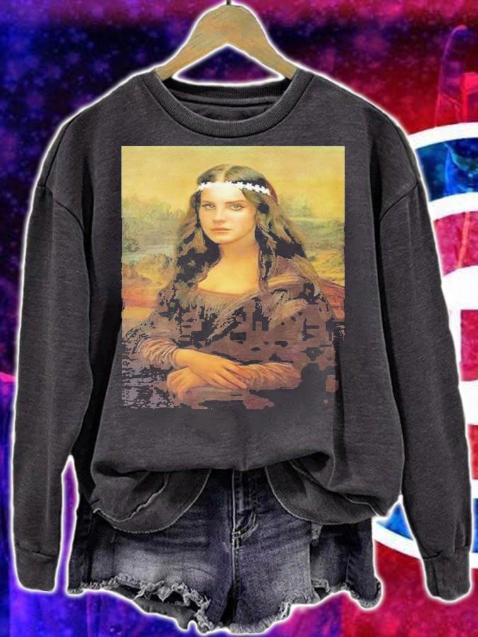 Mona Lisa Da Vinci Parody Lana Del Rey shirt t-shirt