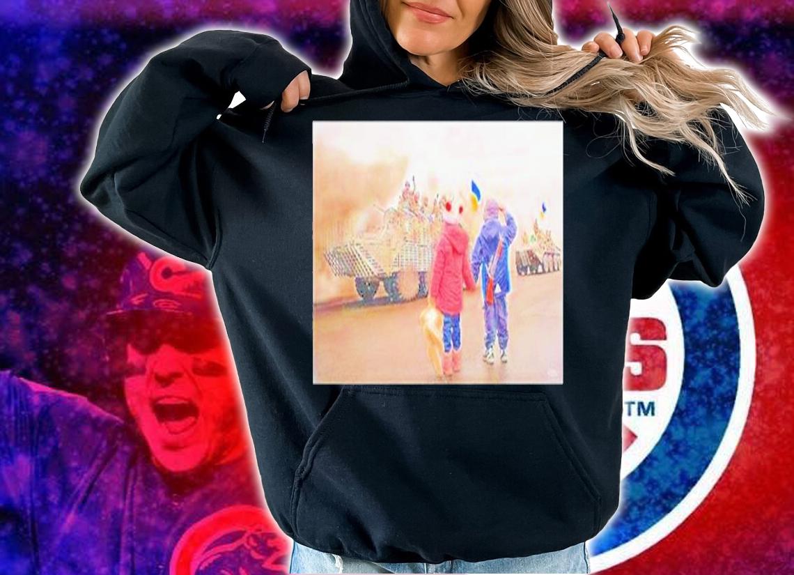 Ukrainian Children Sending Off Soldiers To Fight The Russians T-Shirt t-shirt hoodie