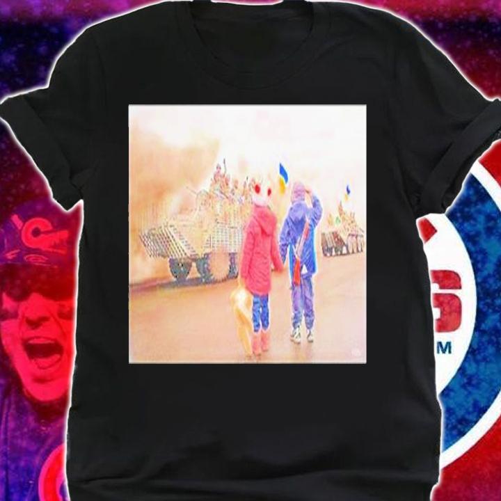 Ukrainian Children Sending Off Soldiers To Fight The Russians T-Shirt t-shirt shirt