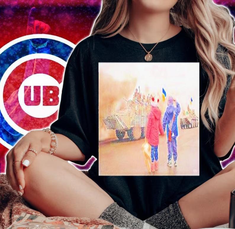 Ukrainian Children Sending Off Soldiers To Fight The Russians T-Shirt t-shirt woman shirt