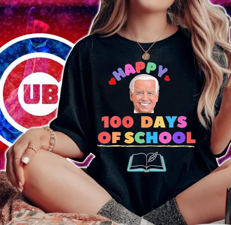 Santa Joe Biden 100 Days Of School Joe Biden T-Shirt
