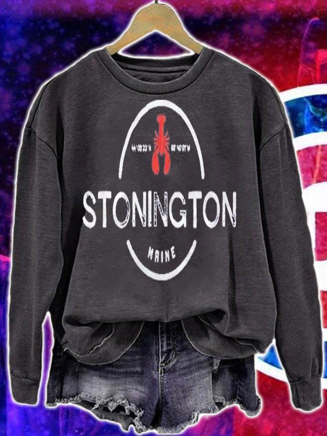 Stonington Maine Graphic Loster Coordinates Shirt sweatshirt