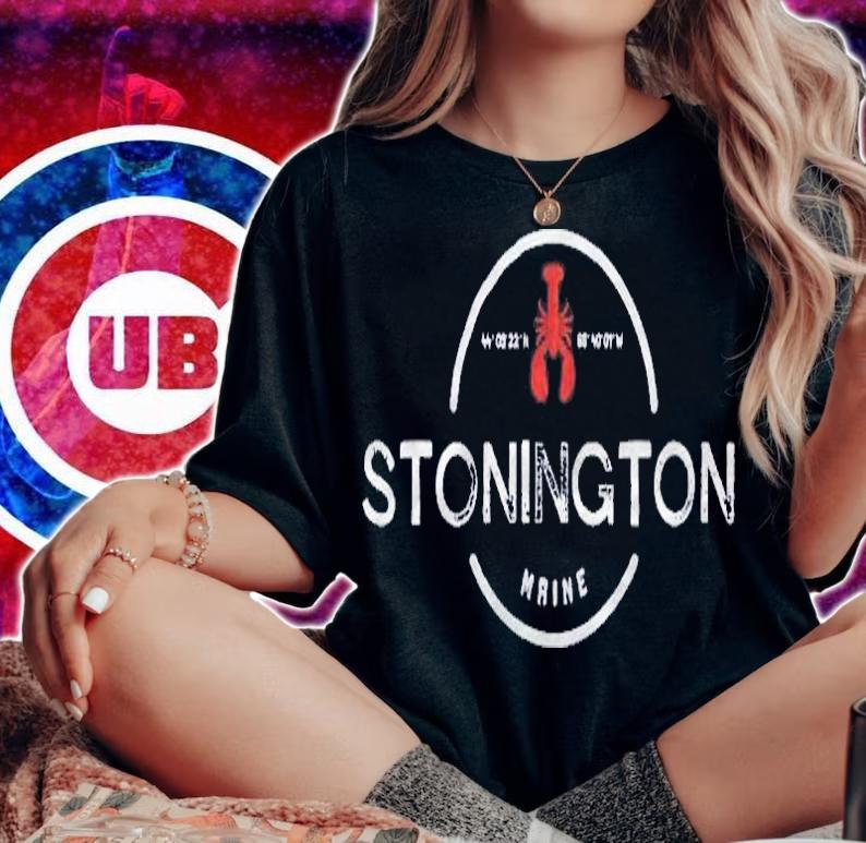 Stonington Maine Graphic Loster Coordinates Shirt woman shirt