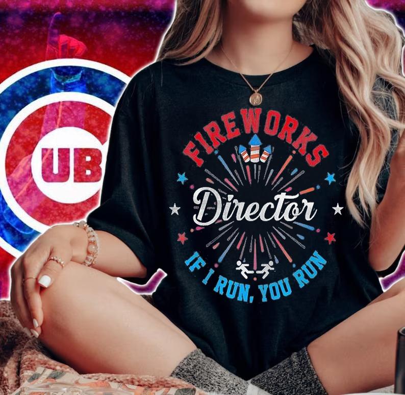Fireworks Director If I Run You Run 4th Of July T-Shirt woman shirt