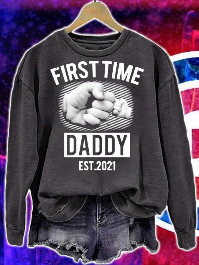First time daddy EST 2021 shirt sweatshirt