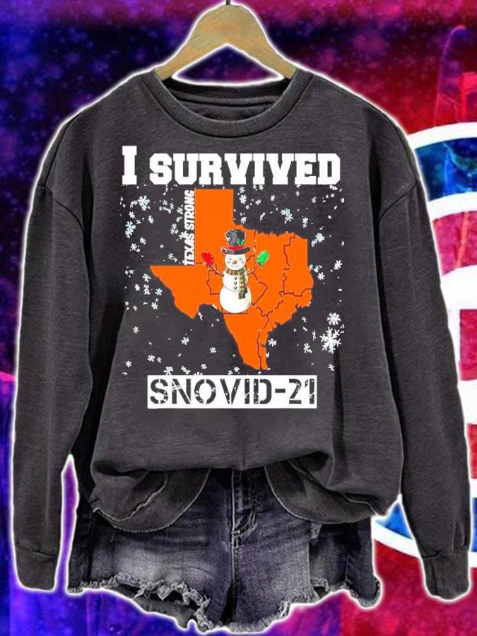 I survived Texas Strong snovid-21 shirt sweatshirt