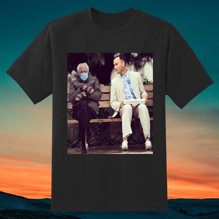 Official Forrest Gump and Bernie Sanders Mittens Meme Shirt
