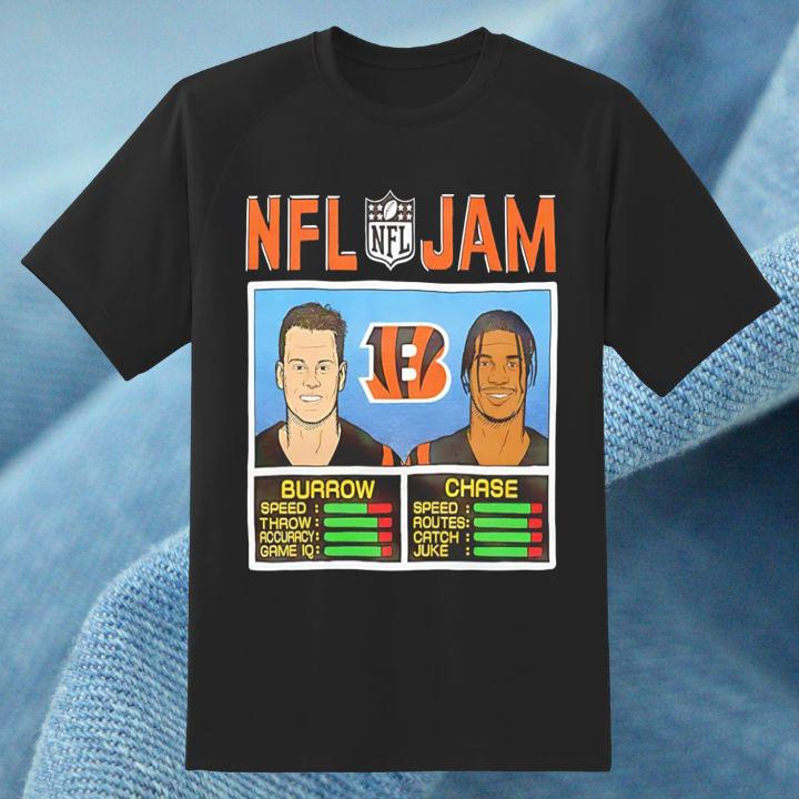 NFL Jam Joe Burrow & Ja'Marr Chase Bengals Duo T-Shirt