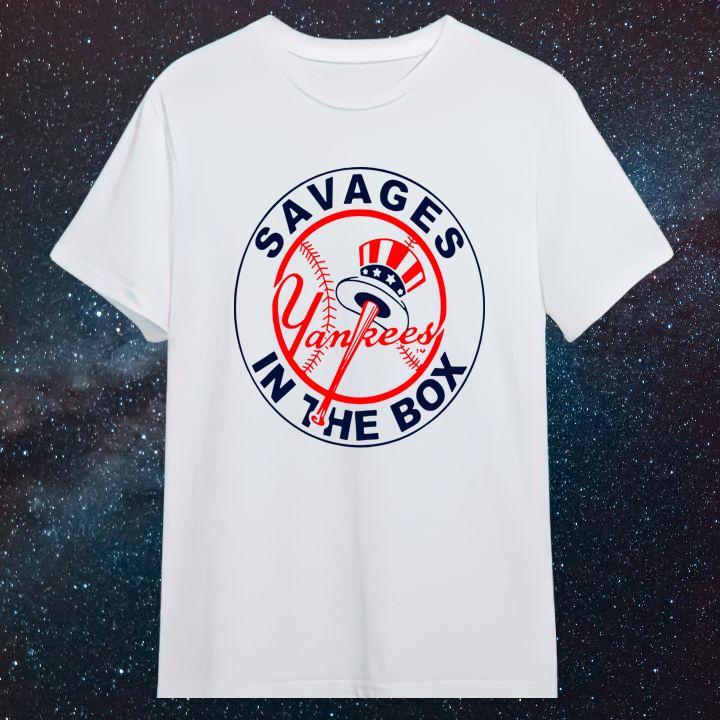 Savages In The Box New York Yankees Baseball T-Shirt - Shop now!
