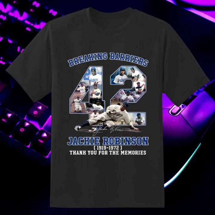 Breaking Barriers Jackie Robinson Los Angeles Dodgers 1919 1972 Shirt