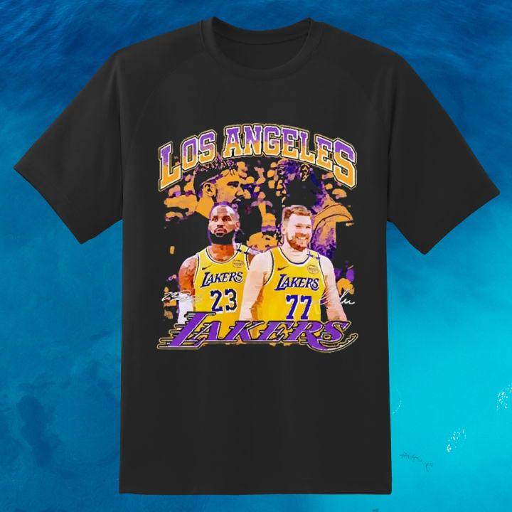 Los Angeles Lakers Luka Doncic Lebron And James Signatures T-Shirt
