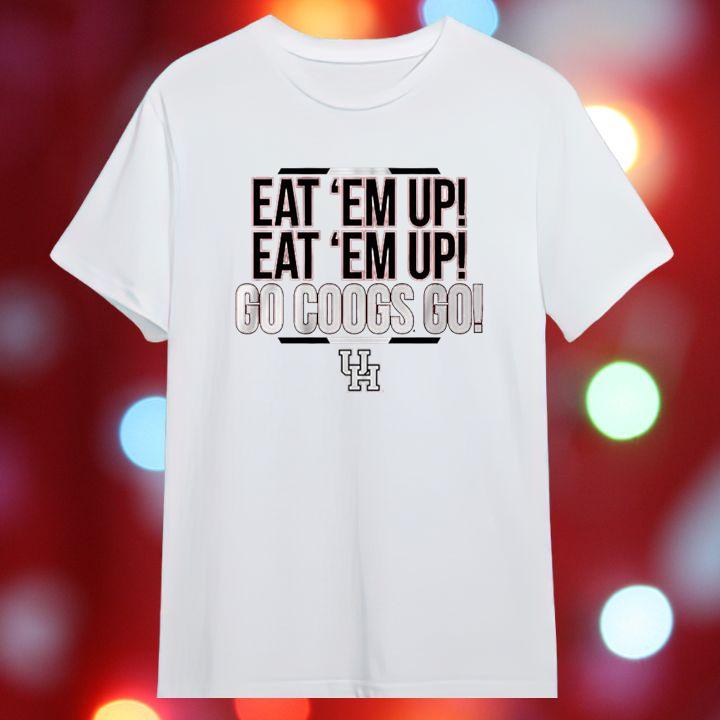 Eat 'Em Up Eat 'Em Up Go Coogs Go Houston Cougars Logo T-Shirt