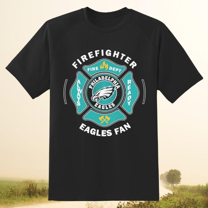 Fire Dept Philadelphia Eagles Logo Football Firefighter T-Shirt