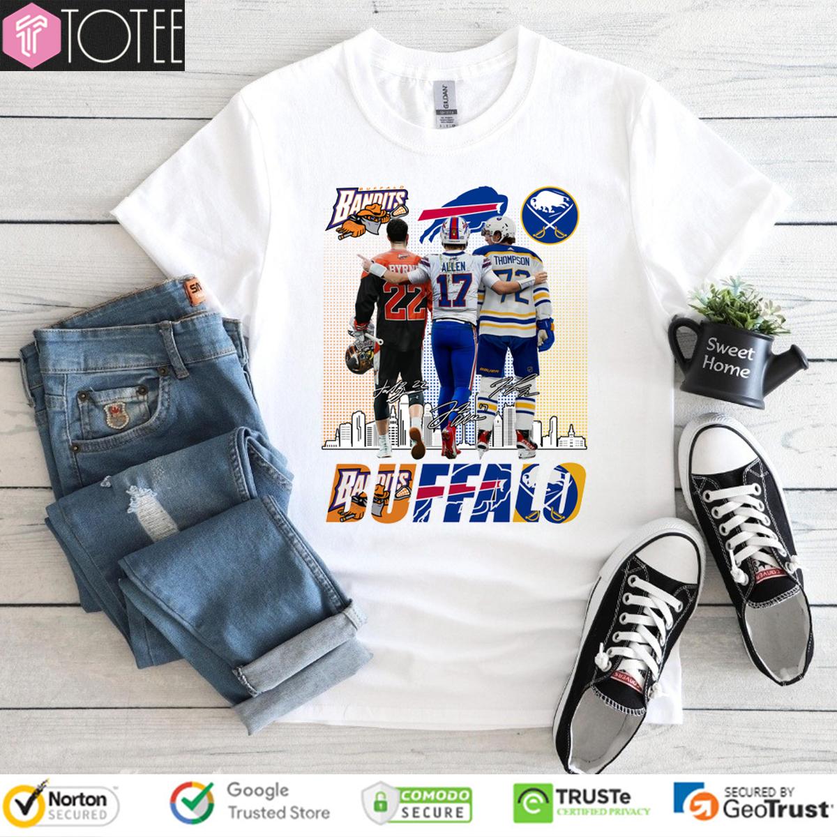 Buffalo Sport Byrne Bisons Allen Bills And Thompson Sabres Shirt