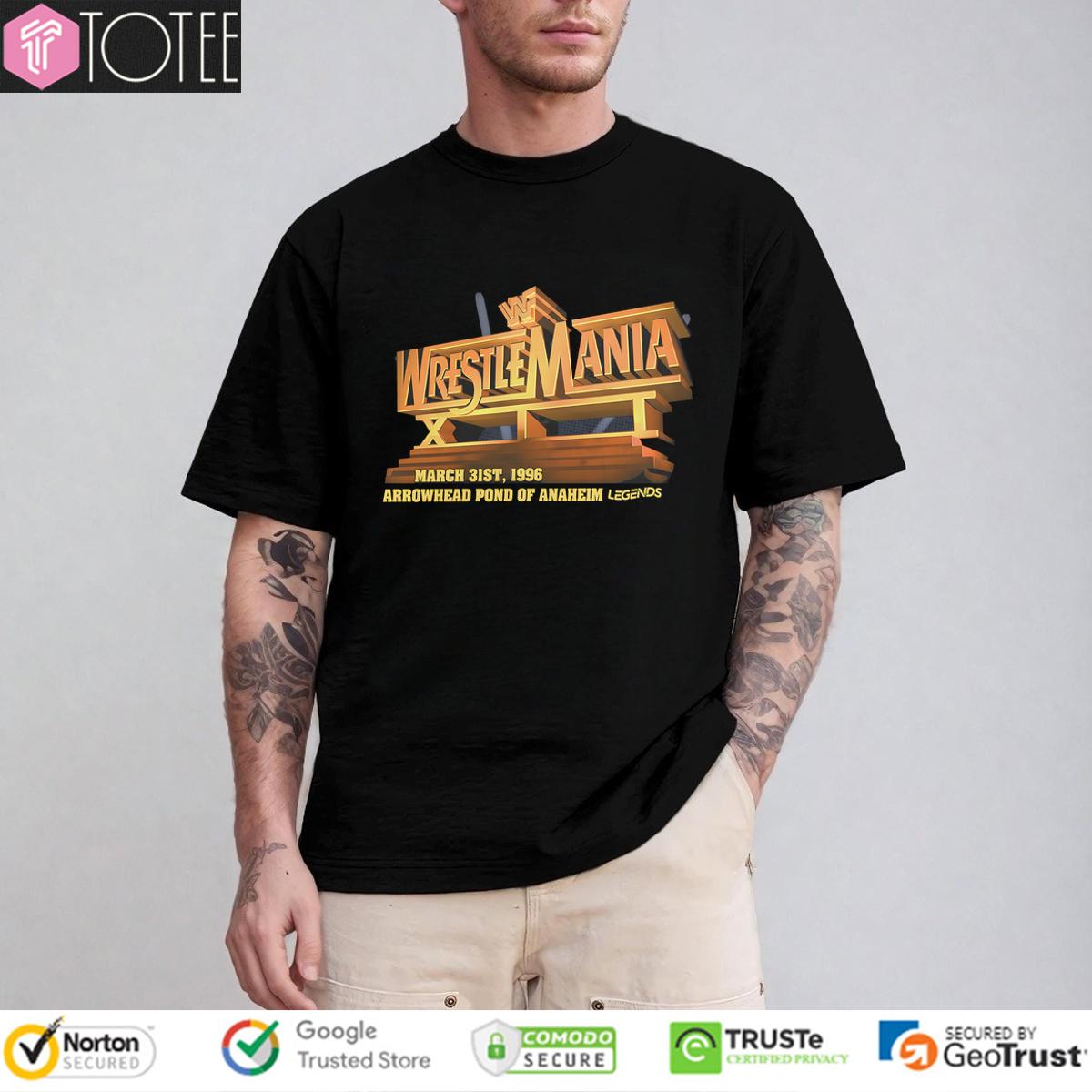 WrestleMania XII March 31 1996 Arrowhead Pond Of Anaheim Legends T-Shirt