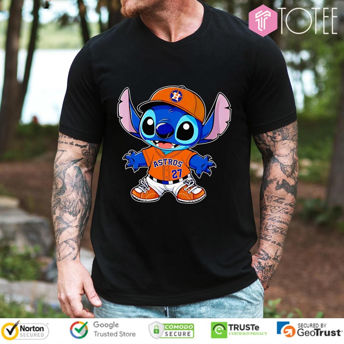 Stitch Parody Houston Astros Baseball T-shirt